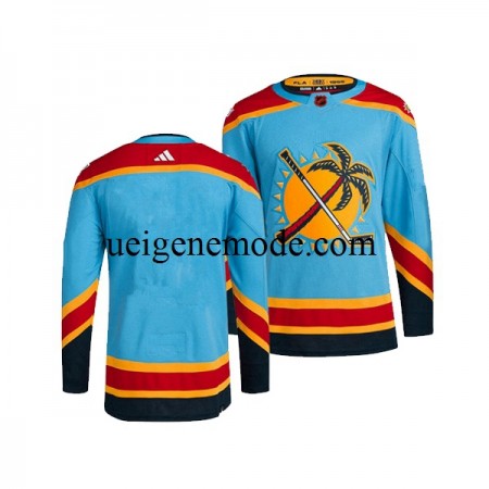 Herren Florida Panthers Eishockey Trikot Blank Adidas 2022 Reverse Retro Blau Authentic